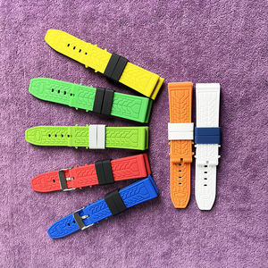 Correas De reloj De silicona personalizadas De dos colores, 20mm, 22mm, 24mm, 26mm, pulsera De Montre, piezas De repuesto De reloj De silicona para Moonswatch <span class=keywords><strong>Apple</strong></span> - Product Image 4