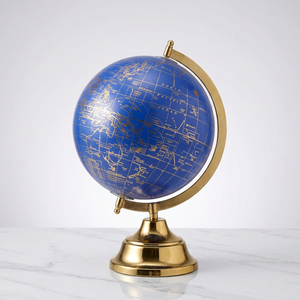 Desktop Armillary <b>Globe</b> <b>Rotating</b> Brass Polish Aluminum Base Office Home Decoration Handmade Digital Printing Decorative <b>Globe</b> - Product Image 1