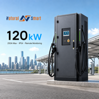 Cargador Rápido de CC de 120 kW, Cargador de Vehículos Eléctricos GBT de 120 kW, Estación Comercial de Carga de Vehículos Eléctricos CCS2 OCPP, Cargador de CC de 120 kW
