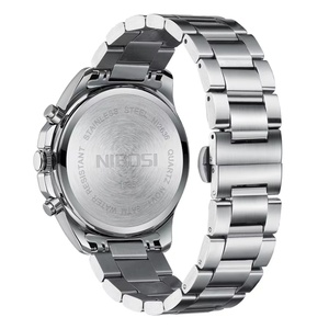 Montre chronographe de luxe pour hommes, en acier inoxydable, résistante à l'eau 3BAR, date lumineuse, montre à quartz tendance, pour 2636 marques - Product Image 3