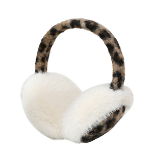 <span class=keywords><strong>Cache</strong></span>-oreilles pliables pour femmes, imprimé léopard, fausse fourrure douce, chauffe-oreilles chauds, coupe-vent, couvre-oreilles d'extérieur - Product Image 5