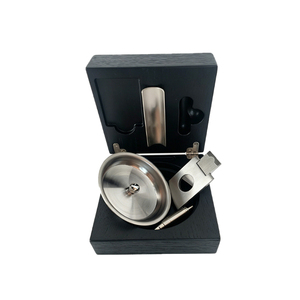JH Kit de Accesorios Portátiles Personalizados para Cigarros para Hombre, Cenicero de Viaje Plegable de Madera con Cortador de Cigarros, Punzón y Soporte - Product Image 6