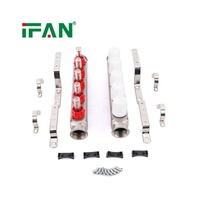 Collecteur de chauffage au sol IFAN OEM 2-8 voies en acier inoxydable 303 pour eau froide et chaude DN25*3/4" PEX