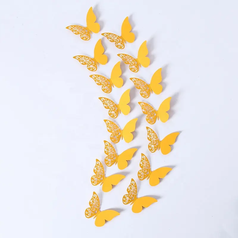 Farbenfrohe dreidimensionale hohle Schmetterling-Party-Kuchen-Dekoration Blumenstrauß-Dekoration