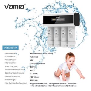 Điện tankless dưới-chìm thẩm thấu ngược lọc nước 4-giai đoạn lọc 500 GPD tốc độ dòng chảy thân thiện với môi cho hộ gia đình - Product Image 5