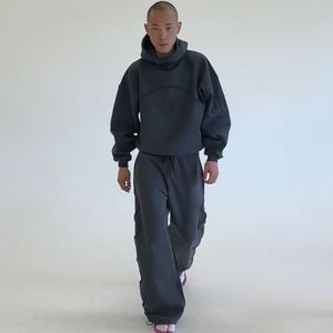 Yingling Venta al por mayor Diseño Heavyweight Pullover Hood Unisex Hoodies 500 Gsm Oversize Tallas grandes Sudaderas con capucha para hombres - Product Image 3