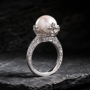 Anello Traforato Stile Perla Vintage per Donne, Elegante Regalo di San Valentino, Gioiello da Dito - Product Image 4