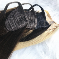 Extensions de cheveux en queue de cheval 100% cheveux humains, couleur noire, brune, blonde naturelle, poids personnalisé, toutes textures, qualité supérieure