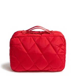 Trousse de toilette pliante matelassée mode sac de lavage cosmétique personnalisé sacs de maquillage étanches pour les femmes organisateur de stockage voyage - Product Image 1