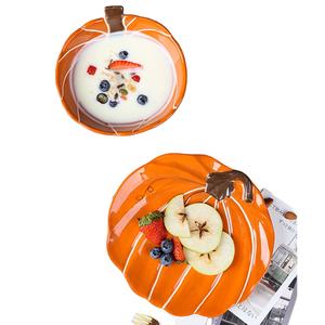 Diseño personalizado completo vacaciones decoración Halloween calabaza plato de cerámica bienvenida personalizado - Product Image 2