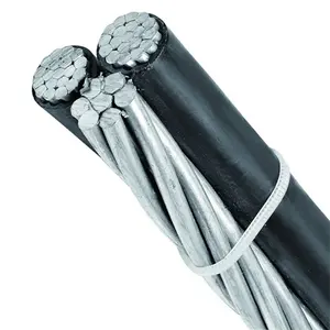 Kabel Abc Aluminium isolasi telanjang Overhead 1kv kabel bundel udara untuk konstruksi