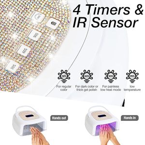 Lampe à ongles UV LED rechargeable 60W, séchoir à ongles sans fil plus rapide, lumière pour vernis gel, 42 perles et poignée portable - Product Image 2