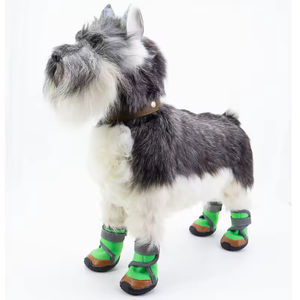 Chaussures pour chien, mode, réfléchissantes, antidérapantes, imperméables, vêtements pour animaux de compagnie, nylon respirant, latex, mode, antidérapantes - Product Image 1