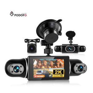 Caméra embarquée Podofo 3'' 4 objectifs 2K/1080P DVR Boîte noire de voiture Enregistreur IPS WiFi/G-Sensor/Vision nocturne/Caméra 360°/Caméra de recul Usine ODM/OEM - Product Image 1
