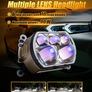 เลนส์โปรเจคเตอร์แบบ Bi-LED ขนาดเล็ก Sanvi Car Accessories Square ไม่กันแสง 90w สำหรับดัดแปลงรถยนต์ - Product Image 3
