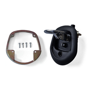 व्हेल की पूंछ हैंडल टिकाऊ आरवी ट्रेलर सुरक्षा लॉक कीलेस ब्लैक पाउडर कोटिंग फिनिश जस्ता मिश्र धातु आइसो901 प्रमाणित लॉक - Product Image 1