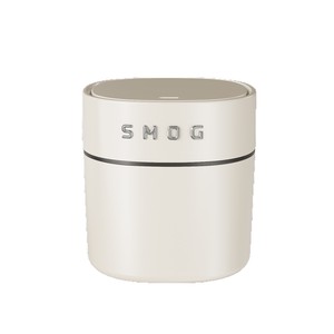 Smog Desktop Trash Can Cylindrical Push Open Lid Plastic Indoor Waste Bin For Home Bedroom <b>Bedside</b> Use - Product Image 2