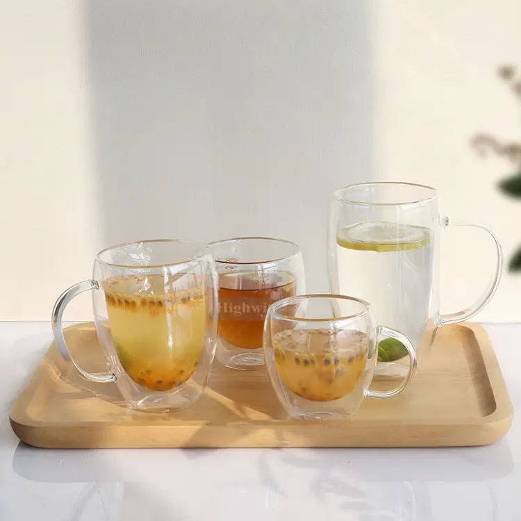 Drinkware Double Wall Borosilicaatglas Koffie Cup Koffie Mok