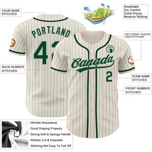 Maillots de baseball rayés personnalisés respirants pour hommes, femmes, jeunes et garçons - Product Image 1
