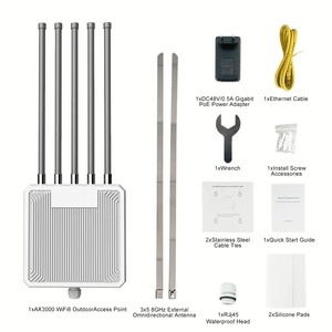 5เสาอากาศภายนอก WiFi6กลางแจ้ง AP 3000Mbps แบนด์คู่2.4G 5G ตัวรับสัญญาณสูง Booster ไร้สายเราเตอร์ PoE Injector HW3000L - Product Image 4