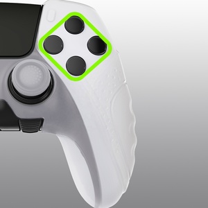 PlayVital Glow in Dark Anti-Slip Clear Ergonomic Soft <b>Rubber</b> Protector Skin Silicone Cover Case for PS5 <b>Edge</b> Wireless Controller - Product Image 3