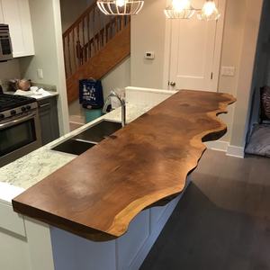 <span class=keywords><strong>Table</strong></span> basse de salle à manger de dalle de noyer sud-américain en bois massif brut naturel bon marché pour le salon dalle de noyer - Product Image 6