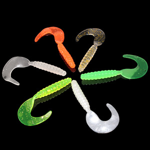 เหยื่อตกปลา Sensoar Single Roll Soft Tail Worm Bait ขนาด <span class=keywords><strong>3</strong></span>.5 ซม. 5.5 ซม. 7 ซม. รูปทรงหนอน มี 15 สีให้เลือก รุ่นเรืองแสงในที่มืด Sodt Fishing Lure - Product Image 1