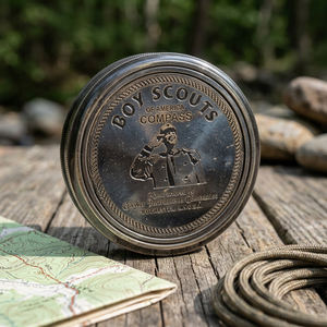 Boussole de scout en laiton vintage gravée, 3 pouces, avec pointeur, pour navigation nautique, portable, de poche, pour la randonnée, cadeau - Product Image 4