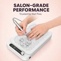Colector de Polvo para Uñas Twin Turbo con Dos Ventiladores Sin Escobillas, Control de Velocidad con Perilla, Pantalla LCD, Aspiradora Profesional para Salón de Uñas