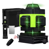 Niveau Laser Vert Autonivelant 4D 16 Lignes, 360°, Intérieur/Extérieur, Alimenté par Batterie 100-240V, Qualité Professionnelle DIY