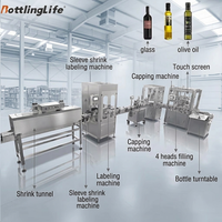 Machine de remplissage automatique de sauce piquante de type linéaire à 4 têtes avec machine de capsulage et d'étiquetage, machine de remplissage automatique de confiture et d'huile