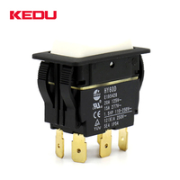 KEDU DESSUS SUR L'INVERSEUR DPDT Momentané Blanc Couleur 3 Voies Interrupteur À Bascule Avec UL TUV Approbation CE HY60D
