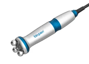Bio-Stift T6 in RF EMS-Funktion Blaues LED-Licht 360 Rotierendes Gesichtslifting-Massage gerät