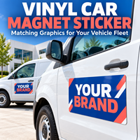 Autocollant magnétique personnalisé en vinyle pour voiture et fourgonnette, impression HD, logo, anti-rayures, résistant aux UV, réutilisable pour la publicité de votre entreprise