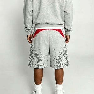 Custom Screen Print <b>Men</b> 100% French Terry 5 Inch Inseam Jogger <b>Mens</b> Sweat <b>shorts</b> for Summer - Product Image 2