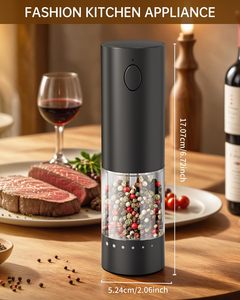Juego de Molinillos Eléctricos Portátiles de Sal y Pimienta de 95 ml, Económicos, con Batería de Litio - Product Image 4