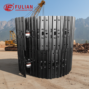 Grupo de orugas de acero para miniexcavadora Hanix N300 N300 <span class=keywords><strong>2</strong></span> N350 <span class=keywords><strong>2</strong></span>, piezas de tren de rodaje - Product Image 1