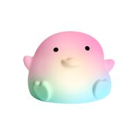Veilleuse créative en silicone de qualité alimentaire, veilleuse tactile pour bébé, veilleuse de table en forme de poulet de dessin animé, cadeaux pour enfants