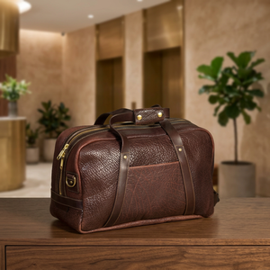 Luxury Genuine Leather Waterproof Heavy Duty Sport Weekender Travel Duffle <b>Bag</b> High Quality Eco-Friendly Large Capacity - Product Image 1