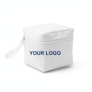 Bolsa para dispositivos electrónicos Tyvek Zipper Cube 14.5x14.5x7cm con correa de muñeca, logotipo personalizado serigrafiado, para cargador y almacenamiento de escritorio, pedido al por mayor - Product Image 5