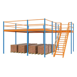 Étagères en acier robustes populaires pour entrepôt, avec plancher en mezzanine, système de rayonnage boulonné et échelle inclinée - Product Image 2