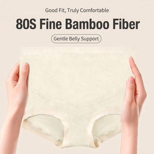 Culottes de maternité en fibre de bambou, 80 pièces, taille haute, sans couture, sous-vêtements pour femmes enceintes et post-partum - Product Image 3