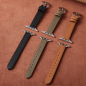 Bracelet en cuir véritable Upro Slim Tapered pour Apple Watch 11, bracelet à grain de palme pour iWatch Series 11 10 9 8 SE - Product Image 1