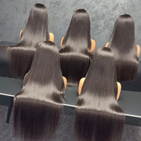 Peluca de Cabello Humano Virgen Liso Extremo con Encaje Frontal HD 13x6 sin Pegamento, Pre-arrancada, Pre-cortada, con Cordón Ajustable, Venta al por Mayor