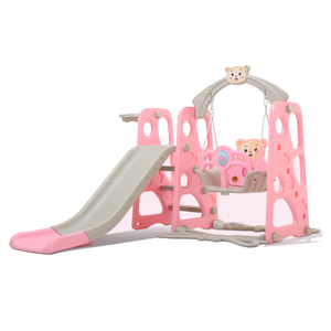 Tobogán pequeño de plástico para niños, Tobogán de plástico para interiores con columpio, juguetes de plástico a la venta - Product Image 1