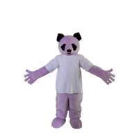 Nouveaux costumes de mascotte panda violet sur mesure pour adultes, en peluche, pour Halloween