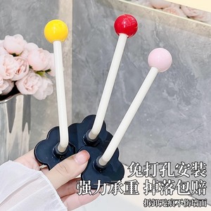 Bonito organizador de pared con gancho para pinzas de pelo, adhesivo fuerte sin rastro, sin perforaciones, para colgar en la pared. - Product Image 5