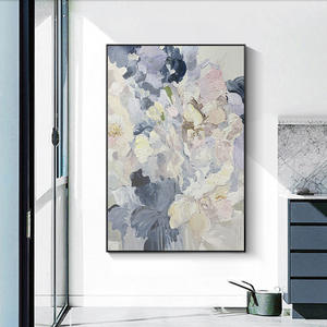 Bouquet de <span class=keywords><strong>fleurs</strong></span> murales texturées, <span class=keywords><strong>peinture</strong></span> murale artisanale, grande œuvre d'art murale, <span class=keywords><strong>peinture</strong></span> à l'huile pour salon - Product Image 4