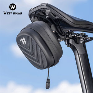 Sacoche de selle de vélo imperméable à coque rigide WEST BIKING, sac de rangement de voyage, sac arrière de vélo résistant aux chocs et durable - Product Image 4