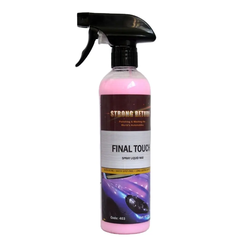 Spray mágico para cera líquida para carro, spray para revestimento de pintura de cera, limpador de detalhes rápido